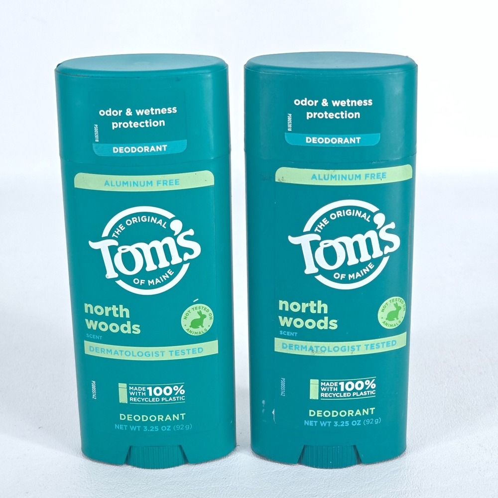 Natural‎ Deodorant Pack of 2 Tom's of Maine North Woods 3.25 oz Aluminum Free